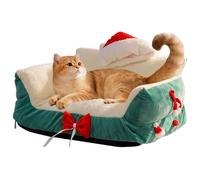 Genérico Lit d'hiver pour chats avec motif de Noël | Panier apaisant pour chiens et animaux pour salon, chambre, balcon, appartement, maison ou résidence