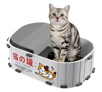 Genérico Lit pour chat - Fauteuil en feutre pour chat avec grattoir - Pour jouer, gratter, dormir, maison, utilisation en intérieur dans le salon toute l'année