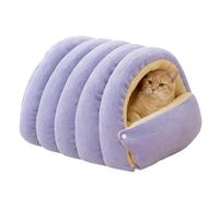Genérico Lit pour chat - Peluche courte en coton PP | Grotte pour animaux domestiques accueillant monstres félins chauffage chien | Fermé doux pour les petits dormir, sieste, confort intérieur et