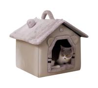 Genérico Lit pour tente de camping pour chats : tapis de couchage chaud en peluche, tissu doux et durable, design confortable fermé avec base inférieure antidérapante pour petits chiens, CA