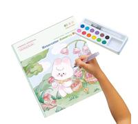 Generico Livre de Coloriage à Eau | Ensemble De Peinture Pour D'âge Préscolaire - Kit Éducatif Créatif Avec Couleurs Pour Les Et Les Filles De 3 Ans