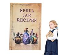 Generico Livre de sorcière - Guide complet portable - Rituels et sorts détaillés réutilisables (taille compacte) - Fournitures de magiciens compactes pour la maison, les voyages et les réunions à