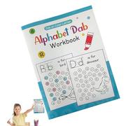 Generico Livre pour pratique Alphabet - Cahier Alphabet anglais format A4, cahier interactif pour les premières découvertes 3-6 ans apprendre à tracer des lettres pour la maison et l'école