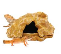 Generico Lizard House Resin Rock Cave | Terrarium Fake Rock Basking Cave for Bearded Dragon, Reptiles, Crab & Shrimp, Small Decorative Aquarium & Fish Tank Simulation Habitat Decor & Shelter
