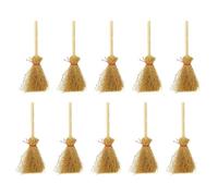 Genérico Lot de 10 balais de sorcières | Mini décoration artisanale en paille d'Halloween, accessoires de sorcières pour fête costumée, Consulte la descripción, Voir description, Voir description