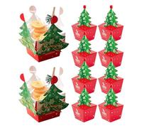 Generico Lot de 10 boîtes cadeaux de Noël | boîtes cadeaux 3D pour sapin de Noël - sacs paniers, décorations pour Saint anniversaire, Pâques
