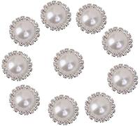 Generico Lot de 10 boutons en fausse perle à coudre sur des embellissements artisanaux 21 mm blancoDeft a été élaboré