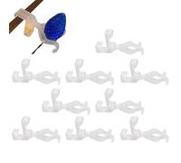 Genérico Lot de 10 crochets pour lumières de Noël avec corde extérieure, organisation pour guirlandes, tuiles, fenêtre, plafond, balustrades, balcons, arbres