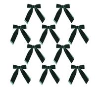 Generico Lot de 10 nœuds décoratifs renforcés et réutilisables en velours couleur vin pour mariage, utilisation intérieure et extérieure, fête de Noël et sapin de Noël