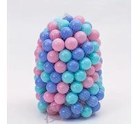 Genérico Lot de 100 boules en plastique pour piscine à balles, 5,5 cm, couleurs pastel rose, bleu et turquoise