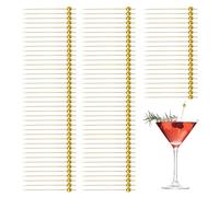 Generico Lot de 100 -dents en forme de boule disco | Bâtonnets à cocktail pour saucisses, barbecue, Noël et fêtes, articles de fête, usage intérieur/extérieur, nourriture et gâteaux