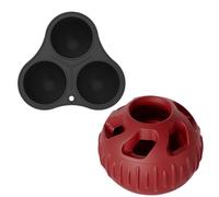 Genérico Lot de 2 boules de traitement en silicone pour chiens à mâcher en caoutchouc