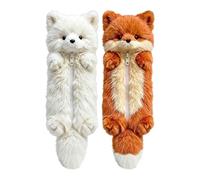 Generico Lot de 2 crayons en peluche en forme d'animal | Adorable trousse à crayons pour enfants, adolescents, adultes, collectionneurs, artistes, étudiants, école, maison, bureau