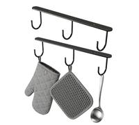 Generico Lot de 2 crochets pour tasses sous étagère, en acier résistant et robuste, porte-ustensiles de cuisine sous étagère, adaptés pour une utilisation dans la salle de bain, le garage, l'entrée