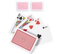 Genérico Lot de 2 decks français - Envoi 24h - 54 cartes - Continental Poker - Cartes pour voyage, plage, piscine - Boîte en plastique incassable pour ranger et protéger