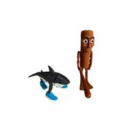 Genérico Lot de 2 figurines Mini 3D - Tung Tung Sahur (10 × 3 × 2 cm) & Tralala (9 × 5 × 4 cm) | Designs exclusifs | Montées à la main | Collection artisanale