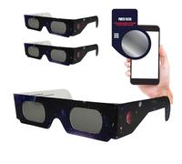 Genérico Lot de 2 lunettes d'éclipse solaire homologuées ISO 12312-2 CE | Vision sûre du soleil et des transits. Lunettes d'éclipse solaire totale 12 août 2026, Europe, Espagne, Portugal, France