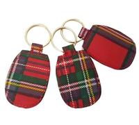 Generico Lot de 2 porte-clés motif écossais TARTAN Ecosse porte clé voiture maison