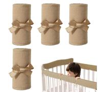 Generico Lot de 2 protections de lit pour berceau en gaze de coton avec sangles réglables, pour salon et chambre d'enfant, saisons chaudes