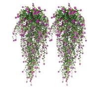 Genérico Lot de 2 suspendues artificielles décoratives en eucalyptus artificiel résistant aux UV pour intérieur cuisine, chambre, salle de bain, jardin, terrasse, maison, mariage