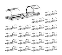 Genérico Lot de 20 clips de gestion d'adhésifs transparents | Support de de fixation solide pour mur, bureau, bureau à domicile, configuration de divertissement, électro