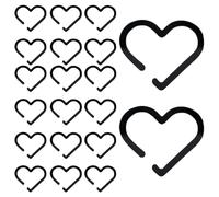 Genérico Lot de 20 étiquettes pour verres à vin, accessoires en forme de cœur en acrylique pour anniversaire, Pâques, fête, femme et homme