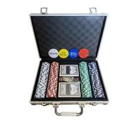 Generico Lot de 200 jetons de avec mallette professionnelle, jetons de poker pour jeu lent et jeux de société, pour adultes, , familles, débutants, maison, voyage, fête, soirée