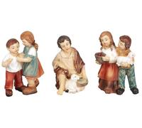 Generico Lot de 3 copies d'enfants en résine de la série de 11 cm