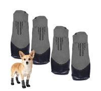 Genérico Lot de 4 paires de chaussettes pour chiens, pour une utilisation en intérieur et en extérieur, randonnée, camping, voyages, patio, salon et bien plus encore