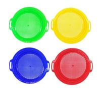 Genérico Lot de 4 Tamis de Plage colorés pour, Creuser, Chercher des trésors et collecter des Coquillages