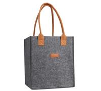 Genérico Lot de 6 bouteilles de vin en feutre avec partitions, de transport pliable, design portable pour voyage, randonnée et cadeau, matériau doux et durable, taille, Gris, Consulte la descripción