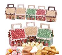 Genérico Lot de 8 boîtes à dragées de Noël avec pour goûter, dessert, maison, bureau, fête, réunion, centre de table