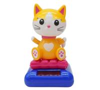 Generico Lucky Cat, Fortune Ornaments, Vivid and Lovely Bobblehead Design Solar Powered Decorative Beckoning, Cat Figurines for Car Decoration, 2,36 x 2,36 x 3,93 cm