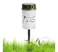 Generico Lumi de Tombe, Décoratif, Éclairage de Panneau Solaire pour Sentiers Cimetière Jardin avec Lumière Souvenirs