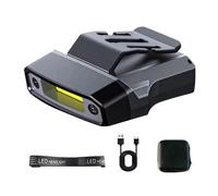 Generico Lumière avec clip pour chapeau, phare portable rechargeable - lumière rechargeable avec capteur de mouvement de chapeau - pour l'escalade, la course, la marche, la randonnée, le camping, la