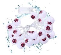 Generico Lumières Halloween en forme d'œil - Décoration d'éclairage des yeux - Décoration de fête à batterie pour intérieur extérieur