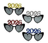 Genérico Lunettes de bonne année | Décoration forme de cœur, lunettes de fête de fin d'année, pour célébrations, fêtes, adultes, adolescents, mascarades, carnavals et cadeaux