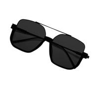 Genérico Lunettes de d'été pour femme, style vintage et moderne, protection UV, verres polarisés, double pont unisexe pour l'extérieur, Noir , Consulte la descripción