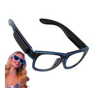 Generico Lunettes de luminosité, lunettes LED néon pour fêtes fluorescentes - accessoires lumineux pour festivals Halloween adultes Cosplay costume de danse décorations de mariage et piscine