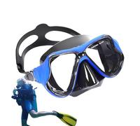 Generico Lunettes de plongée : sangle réglable à double tête, masque de plongée haute visibilité ; verre de sécurité résistant aux ; équipement sous- sémantique profond ; poche