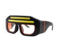Generico Lunettes de sécurité avec façade rechargeable avec capteur de mouvement réglable - lentille éclairée | pour le travail dans la construction, l'industrie, la menuiserie, l'atelier et la