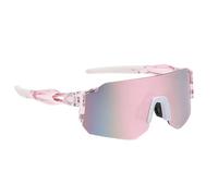 Genérico Lunettes de soleil de sport incassables : baseball pour cyclisme, coupe-vent, avec protection UV pour l'extérieur, cadre résistant aux chocs, sportif, rose, voir la description