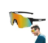 Genérico Lunettes de soleil de vélo de route - Lunettes de soleil de sport pour course en plein air pour homme - Lunettes de soleil polarisées à l'épreuve de la poussière pour VTT, vélo de montagne