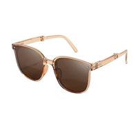 Generico Lunettes de soleil pliantes compactes - Verres polarisés en polycarbonate - Design miroir sans bords - Lunettes de voyage pour femme | Ombres pliables pour un usage quotidien, randonnée