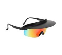 Genérico Lunettes de soleil pour vélo - Lunettes de soleil avec visière - Verres miroirs protecteurs - Lunettes de sport tendance pour cyclisme, randonnée, conduite, course, festivals, pêche
