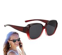 Genérico Lunettes de soleil qui s'adaptent sur les lunettes, lunettes de soleil polarisées qui s'adaptent sur les lunettes pour homme - Lunettes polarisées pour homme et femme avec ombres à pres