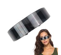 Genérico Lunettes de soleil UV : lunettes décoratives modernes, visière de protection sans monture pour hommes et femmes, verres de protection style science-fiction | Lunettes anti-lumière bleue, noir