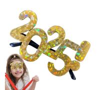 Generico Lunettes du Nouvel An 2025 - Lunettes de vue pour la nouvelle année heureuse, lunettes avec chiffres scintillants personnalisés | Photos amusantes pour le Nouvel An, créatives de fête, de