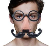 Generico Lunettes nez et moustache, lunettes de nez drôle, amusantes pour d guérir le pour adultes et, jeu de rôle léger pour blagues, lunettes de jeu de rôle, gi