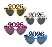 Generico Lunettes pour le Nouvel An - pour Costumes en Forme de Coeur - Lunettes 2026 - Pour les fêtes masquées, le carnaval, les adolescents et les adultes, les célébrations, les fêtes et les cadeaux